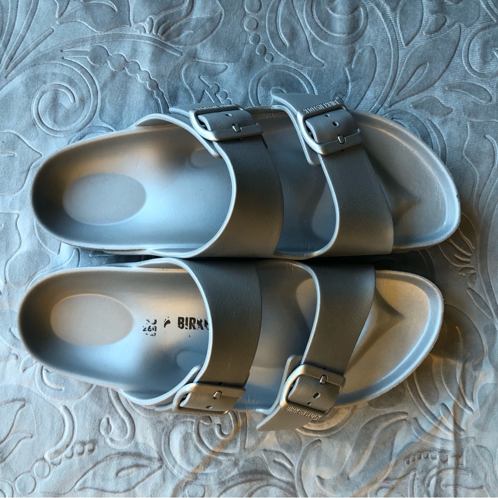 Birkenstock Arizona EVA Sandals in Silver Gray